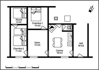 Plan du gite de Paulette n�2